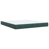 vidaXL Box spring postel s matrac&iacute; tmavě zelen&aacute; 180x200 cm samet