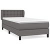 vidaXL Box spring postel s matrac&iacute; &scaron;ed&aacute; 90x190 cm uměl&aacute; kůže