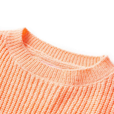 Dětský svetr pletený světle oranžový 92