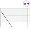 vidaXL Plotov&yacute; sloupek. Zelen&aacute; 25 x 1,4 m (25 x 25 mm s&iacute;ť) Ocel a PVC