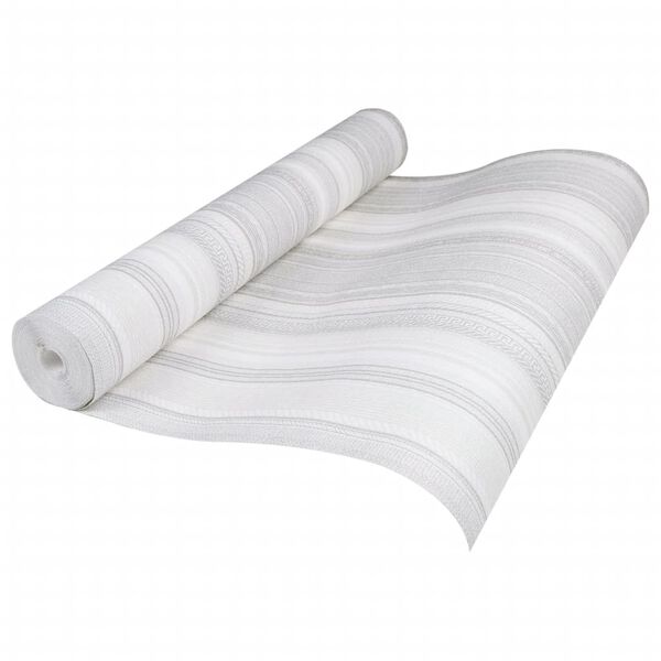 vidaXL Tapeta 3D pruhovaný vzor šedá 10 x 0,53 m vliesová