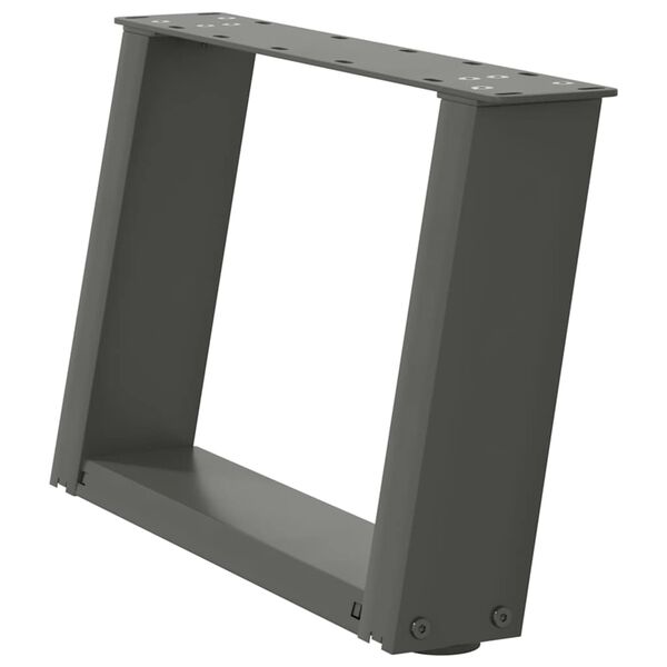 vidaXL Nohy konferenčn&iacute;ho stolku ve tvaru U 2 ks antracitov&eacute; 40 x (30-31) cm ocelov&eacute;