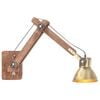 vidaXL N&aacute;stěnn&aacute; lampa industri&aacute;ln&iacute; styl mosazn&aacute; kulat&aacute; E27