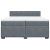 vidaXL Box spring postel s matrac&iacute; tmavě &scaron;ed&aacute; 200x200 cm samet