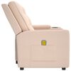 vidaXL 2místné masážní polohovací křeslo s držákem nápojů krémové
