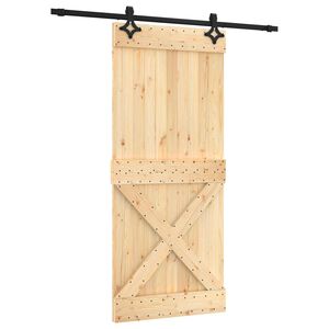 vidaXL Posuvn&eacute; dveře Přirozen&aacute; a čern&aacute; 90 x 210 cm