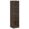 vidaXL Highboard se skleněn&yacute;mi dv&iacute;řky hněd&yacute; dub 35 x 37 x 142 cm