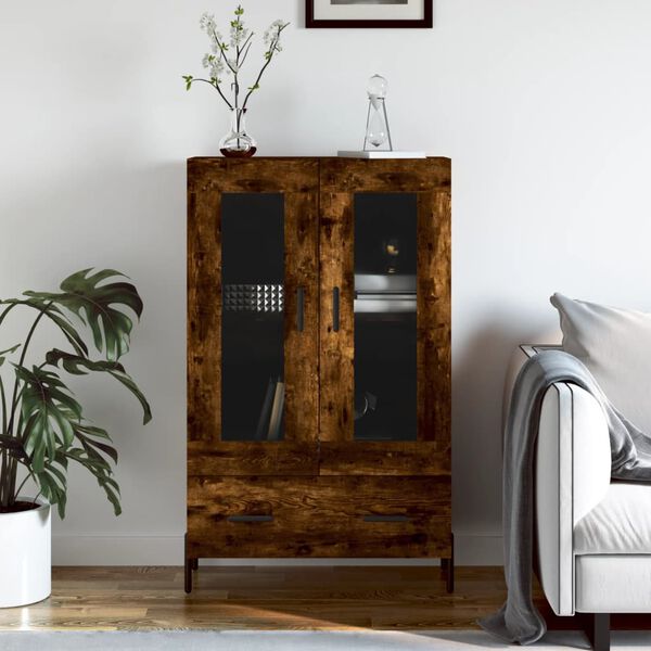 vidaXL Skř&iacute;ň highboard kouřov&yacute; dub 69,5 x 31 x 115 cm kompozitn&iacute; dřevo