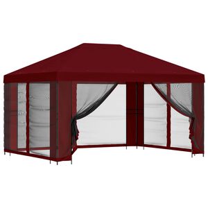 vidaXL Zahradn&iacute; alt&aacute;n se stěnami 4 &times; 3 m V&iacute;nov&aacute; Polyester a ocel