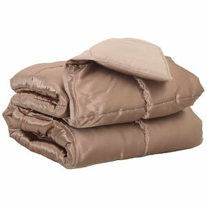 vidaXL Celoročn&iacute; přikr&yacute;vka Zlat&aacute; 200 x 140 cm Sat&eacute;n a mikrovl&aacute;kno