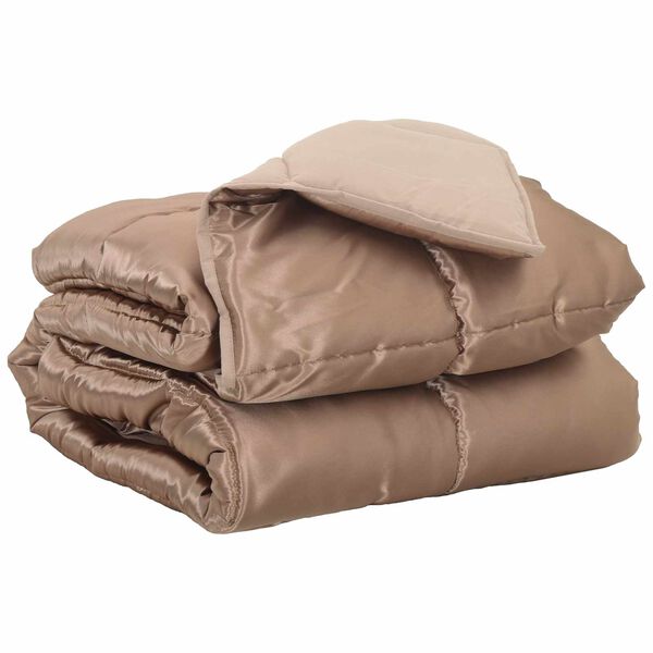 vidaXL Celoročn&iacute; přikr&yacute;vka Zlat&aacute; 200 x 140 cm Sat&eacute;n a mikrovl&aacute;kno