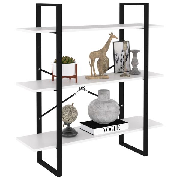 vidaXL Knihovna bílá 100 x 30 x 105 cm kompozitní dřevo