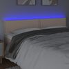 vidaXL Čelo postele s LED cappuccino 160x5x78/88 cm uměl&aacute; kůže