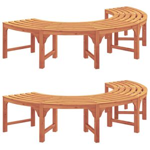 vidaXL Stromov&aacute; lavička 8 -Seater 2 ks 160 x 80 x 45cm Př&iacute;rodn&iacute;
