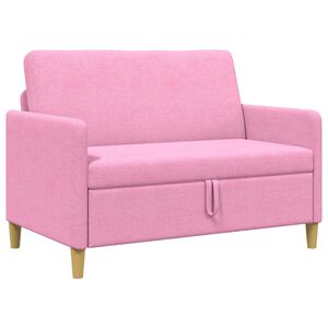vidaXL Sofa s &uacute;ložn&yacute;m prostorem Růžov&aacute; 122 x 78 x 87 cm Polyester