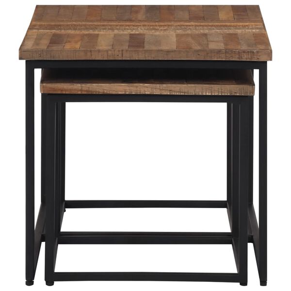 vidaXL Hnízdové konferenční stolky 3 ks masivní teakové dřevo