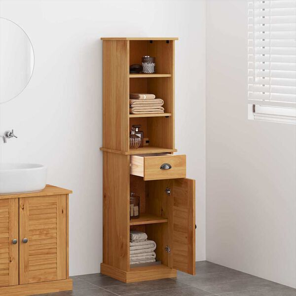 vidaXL Sada koupelnov&eacute;ho n&aacute;bytku VIGO 2 pcs Hněd&aacute; a medově hněd&aacute;