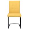 vidaXL Konzolové jídelní židle 2 ks hořčicově žluté textil