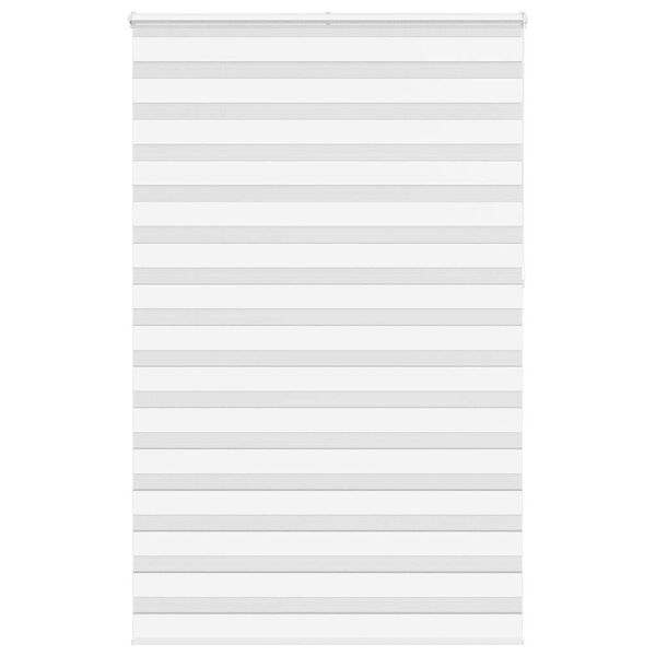 vidaXL Zebra roleta b&iacute;l&aacute; 140x230 cm &scaron;&iacute;řka l&aacute;tky 135,9 cm polyester