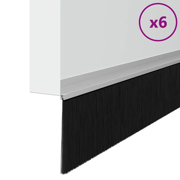 vidaXL Samolepic&iacute; &scaron;těrbiny na dveře 6 pcs Stř&iacute;brn&aacute; 100 cm