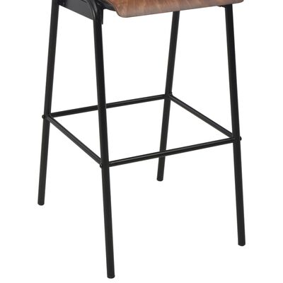 vidaXL Barové stoličky 2 ks hnědé masivní překližka a ocel