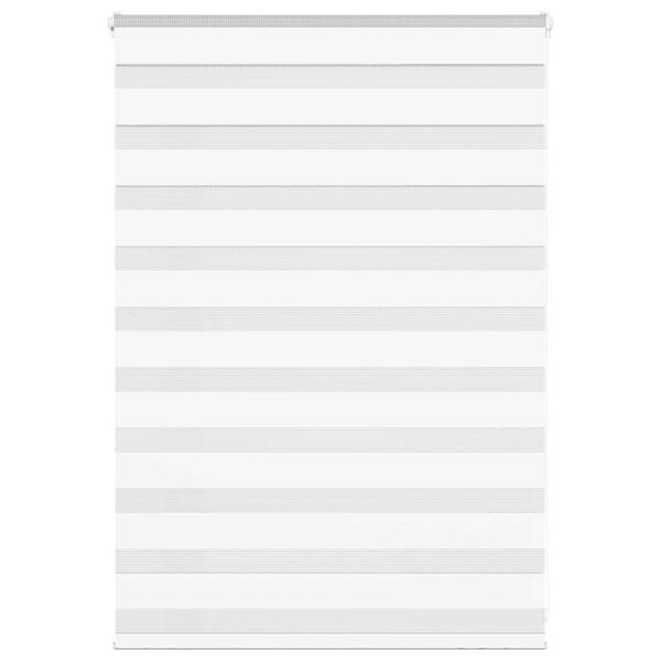 vidaXL Zebra roleta b&iacute;l&aacute; 110x100 cm &scaron;&iacute;řka l&aacute;tky 105,9 cm polyester