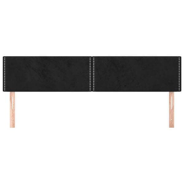 vidaXL Čela postele čern&aacute; 160x5x78/88 cm samet