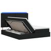 vidaXL LED postel s &uacute;ložn&yacute;m prostorem a matrac&iacute; Čern&aacute; 200 x 200 cm