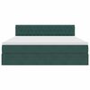vidaXL Postel s &uacute;ložn&yacute;m prostorem Tmavě zelen&aacute; 160 x 200 cm samet