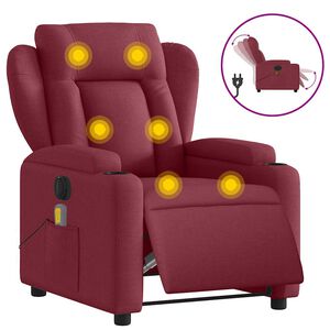 vidaXL Elektrick&eacute; mas&aacute;žn&iacute; polohovac&iacute; křeslo v&iacute;nov&eacute; textil