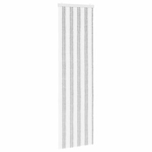 vidaXL Z&aacute;clona proti hmyzu Chenille Světle &scaron;ed&aacute; a b&iacute;l&aacute; 56 x 200 cm