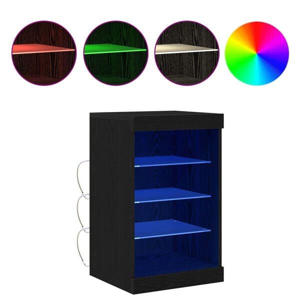 vidaXL LED komoda Čern&yacute; dub 41 x 37 x 67 cm kompozitn&iacute; dřevo