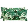 vidaXL Povlak na pol&scaron;t&aacute;ř 2 pcs HEERLEN Vzor listů 40 x 80 cm Polyester