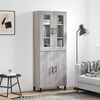 vidaXL Skř&iacute;ň highboard &scaron;ed&aacute; sonoma 69,5 x 34 x 180 cm kompozitn&iacute; dřevo
