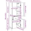 vidaXL Vysok&yacute; bufet Artisanov&yacute; dub 69,5 x 34 x 180 cm kompozitn&iacute; dřevo