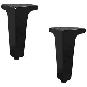 vidaXL N&aacute;bytkov&eacute; nohy 2 ks Čern&aacute; 54,1 x 54,1 x 100 mm Železo