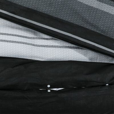 vidaXL Sada ložního prádla černá a bílá 135 x 200 cm bavlna