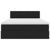 vidaXL Postel s &uacute;ložn&yacute;m prostorem a LED osvětlen&iacute;m Čern&aacute; 140 x 190 cm
