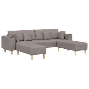 vidaXL Pohovka 3 ks Taupe textil