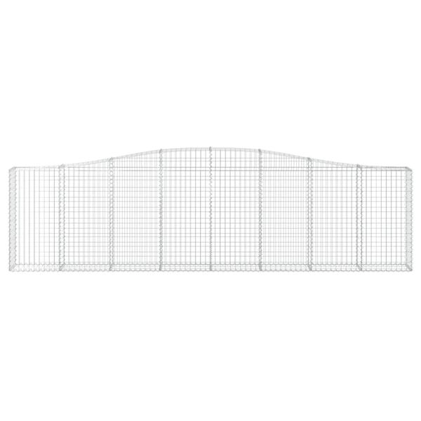 vidaXL Klenut&eacute; gabionov&eacute; ko&scaron;e 4 ks 400x30x100/120cm pozinkovan&eacute; železo