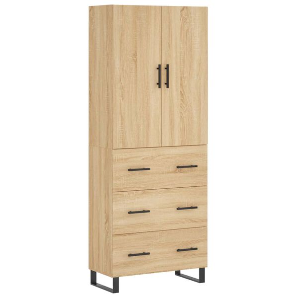 vidaXL Skř&iacute;ň highboard dub sonoma 69,5 x 34 x 180 cm kompozitn&iacute; dřevo