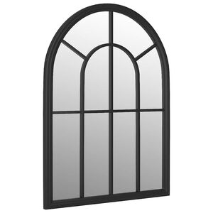 vidaXL Zahradn&iacute; zrcadlo čern&eacute; 60 x 45 cm železo pro použit&iacute; venku