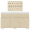 vidaXL Box spring postel s matrac&iacute; kr&eacute;mov&aacute; 120x190 cm textil