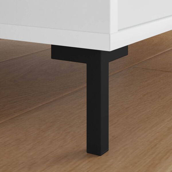 vidaXL Stoj&iacute;c&iacute; nohy 2 pcs Čern&aacute; 57 x 57 x 100 mm Železo