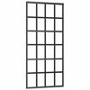 vidaXL Posuvn&eacute; dveře ESG sklo a hlin&iacute;k 90 x 205 cm čern&eacute;