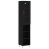 vidaXL Skř&iacute;ň highboard čern&aacute; 34,5 x 34 x 180 cm kompozitn&iacute; dřevo