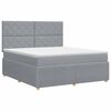 vidaXL Postel boxspring s matrac&iacute; Světle &scaron;ed&aacute; 140 x 200 cm Textil