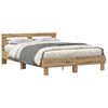 vidaXL R&aacute;m postele s čelo Artisanov&yacute; dub 140 x 190 cm Kompozitn&iacute; dřevo