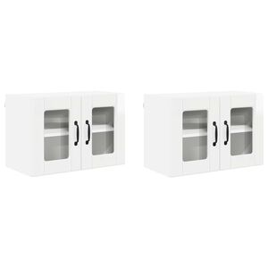 vidaXL Kryc&iacute; deska myčky na n&aacute;dob&iacute; s polic&iacute; 2 pcs Vysoce leskl&aacute; b&iacute;l&aacute;