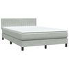 vidaXL Box spring postel s matrac&iacute; světle &scaron;ed&aacute; 160x220 cm samet